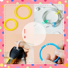 Gói 10/50 khoen nhựa móc khóa nhiều màu 15 - 35mm khoen gài phụ kiện làm sách vải mầm non