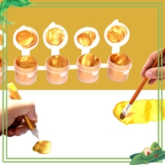 Màu Vẽ Acrylic màu nhũ vàng viết chữ - vẽ trang trí deco