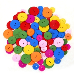 Set 40 cúc áo gỗ nhiều màu sắc làm hanmade steam sáng tạo dán tranh mầm non - tiểu học