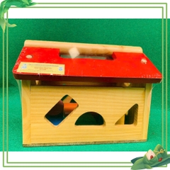 NHÀ THẢ HÌNH BẰNG GỖ – ĐỒ CHƠI GIÁO DỤC SỚM PHÁT TRIỂN TƯ DUY CHO BÉ 24–36 THÁNG