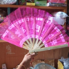 Quạt nan tre múa văn nghệ  vải voan dành cho trẻ mầm non ( đơn giá 1 đôi)