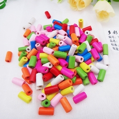 Hạt gỗ xâu vòng -  xâu hạt nhiều màu làm Hanmade thủ công nhiều kích thước mầm non