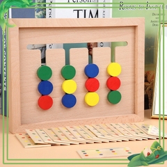 Bảng  4 màu di chuyển gỗ, hình học GIáo Cụ Montessori - Đồ Chơi giúp bé Phát triển tư duy sớm Phối Hợp Ta