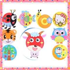 Set 10 đĩa giấy làm thủ công nhiều màu