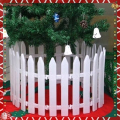 Hàng rào nhựa lắp ghép trắng  trang trí cây thông noel set 6 miếng dài 160cm ( mầm non)