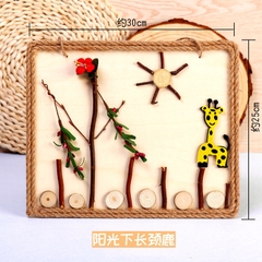 Tranh gỗ thủ công sáng tạo trang trí góc Steam. cho trẻ tạo hình Mầm non - Tiểu học