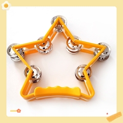 Lục lạc xúc xắc, xắc xô,cầm tay loại nhạc cụ tambourine hình ngôi sao cho bé
