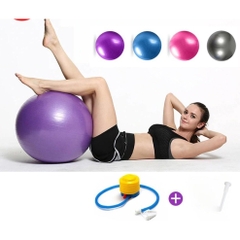 Bóng Tập YOGA Cao Cấp Chống Nổ, Banh Yoga Giãn Cơ Tập Size 75CM  ( Tặng bơm bóng )-Bóng Trơn