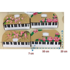 Bộ đồ âm nhạc chất liệu giấy bìa cacton thủ công trang trí góc STEM mầm non - tiểu học