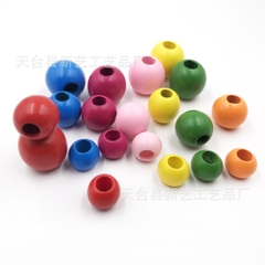Hạt gỗ xâu vòng -  xâu hạt nhiều màu làm Hanmade thủ công nhiều kích thước mầm non