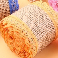 Ruy băng vải bố phụ kiện trang trí hanmade, decor  Màu sắc: Nâu vintage thủ công mầm non