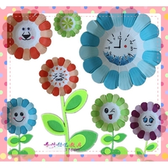 Đĩa hoa giấy màu trang trí  lớp handmade mầm non - Tiểu học ( set 5 cái)