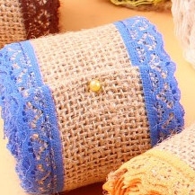 Ruy băng vải bố phụ kiện trang trí hanmade, decor  Màu sắc: Nâu vintage thủ công mầm non