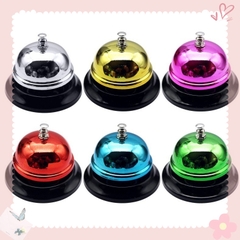 Chuông bấm nhiều màu mạ bóng chrome , chuông để bàn, chuông trò chơi, size 85mm
