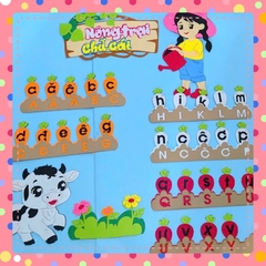 NÔNG TRẠI HOA CHỮ CÁI - trang trí STEAM - trang trí lớp mầm non ( VẢI DẠ NỈ)