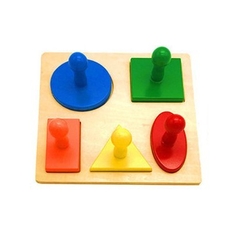 Set 5 Bảng Ghép Hình gỗ Giáo Cụ Montessori - Đồ Chơi Phát Triển Tư Duy Phối Hợp Tay Mắt