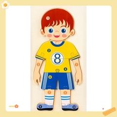 Bảng ghép 3D các nghề đồ chơi bằng gỗ - GIáo Cụ Montessori - Phát triển tư duy sớm