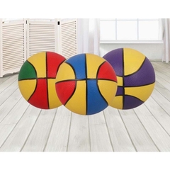 Bóng rổ trẻ em, bóng bơm hơi cao su 3 màu an toàn cho bé loại 26cm ( tặng kim bơm)