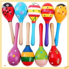 Lục lạc gỗ - Xúc xắc bầu dài loại to dài 20cm ( Giáo cụ âm nhạc) đồ dùng mầm non