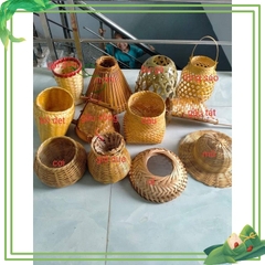 Đồ mây tre đan thủ công trang trí góc STEAM deco chợ quê  mầm non - tiểu học