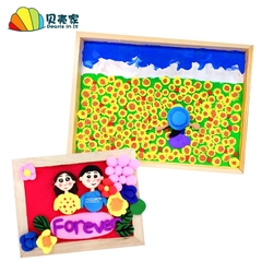 Khung ảnh Vintage khung tranh không kính bằng gỗ thông trang trí STEAM mầm non tiểu học
