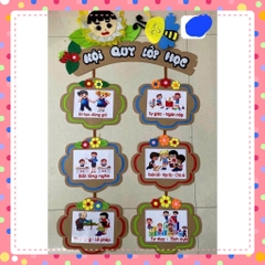 Bảng  treo tiêu đề  lớp trang trí lớp học - góc học tập mầm non - tiểu học