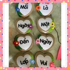 Bảng  treo tiêu đề  lớp trang trí lớp học - góc học tập mầm non - tiểu học