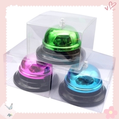 Chuông bấm nhiều màu mạ bóng chrome , chuông để bàn, chuông trò chơi, size 85mm