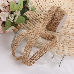 Cuộn vải lanh ren đay nghệ thuật 5 mét 1 cuộn deco trang trí làm STEAM