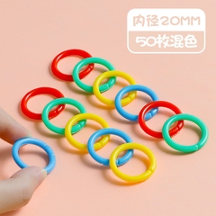 Gói 10/50 khoen nhựa móc khóa nhiều màu 15 - 35mm khoen gài phụ kiện làm sách vải mầm non