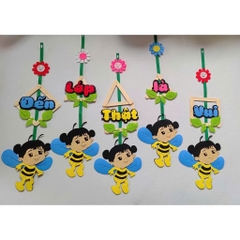 Bộ dây rèm  trang trí lớp học ( tiêu đề, khẩu hiệu lớp học) mầm non - Tiểu học