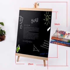 Bảng  đen menu viết phấn,viết bút dạ quang khung gỗ trang trí STEAM mầm non - tiểu học