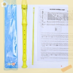 Sáo học nhạc học sinh,sáo dọc Recorder 8 lỗ DHS rẻ,đẹp kèm que vệ sinh,túi đựng ( hàng loại 1)