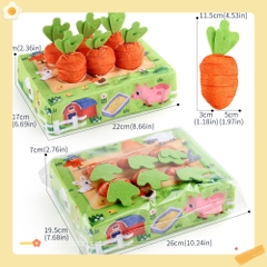 Đồ chơi vải “Nhổ cà rốt ” giáo dục sớm phát triển kỹ năng - tư duy sớm cho trẻ mầm non