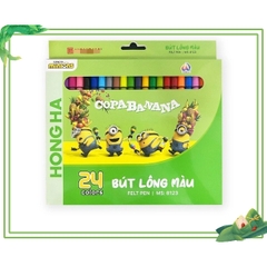 Bút lông màu Hồng Hà bút lông màu vẽ làm quà tặng Minions (12/18/24 màu) - 8121/8122/8123