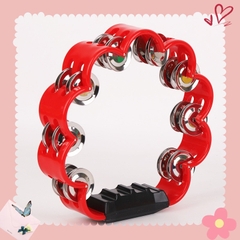 Lục lạc xúc xắc, xắc xô,cầm tay loại nhạc cụ tambourine hình hoa Size to