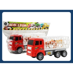 Đồ chơi công trình xe ben, xe cẩu hộp, xe trộn bê tông đồ chơi cho bé (có bánh đà)