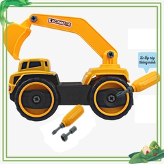 Xe múc lắp ráp thông minh đồ chơi nhựa an toàn  HT7765 ( Hàng Việt Nam)