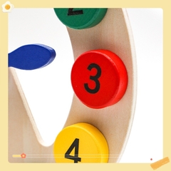 ĐỒNG HỒ GỖ ĐỂ BÀN MONTESSORI GIáo Cụ Montessori - ĐỒ CHƠI Phát triển tư duy sớm