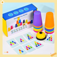 Bộ Xếp chồng cốc chơi tương tác với phụ huynh bạn bè đồ chơi giáo dục montessori