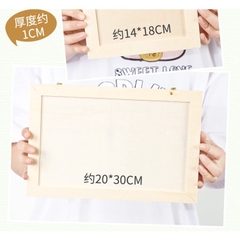 Khung ảnh Vintage khung tranh không kính bằng gỗ thông trang trí STEAM mầm non tiểu học
