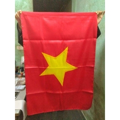 Cờ tổ quốc, cờ đỏ sao vàng 0,8x1,2m vải sa tanh - Loại Đẹp Siêu Bền ( đơn giá 1 chiếc )