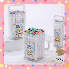 [Set 12 - 24- 36 - 48 Màu] Bút Sơn 2 đầu Acrylic Marker  Vẽ Viết Màu DIY Trên Nhiều Chất Liệu Màu Tươi Sáng
