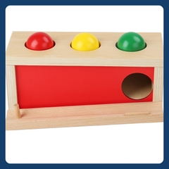 Hộp Ấn Bóng lăn mángGiáo Cụ Montessori Tư Duy Phối Hợp Tay Mắt Đồ Chơi Gỗ