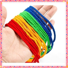 Hạt gỗ xâu vòng. xâu hạt  làm Hanmade đồ dùng dạy học mầm non ( 4 màu cơ bản)