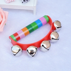 Lục lạc cầm tay gỗ hình bán nguyệt đồ chơi cho trẻ em
