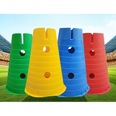 Set bộ 8 chóp nón 4 gậy ( chóp cao 30cm) chóp vận động mầm non - tiểu học