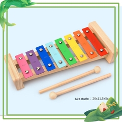 Đàn mộc cầm xylophone Giscoo hợp kim nhôm, tiếng vang, 8 nốt KÍCH THÍCH TƯ DUY ÂM NHẠC