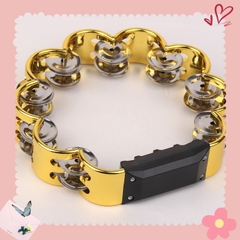 Lục lạc xúc xắc, xắc xô,cầm tay loại nhạc cụ tambourine hình hoa Size to