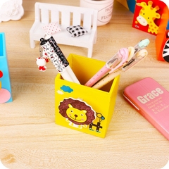 Ống cắm bút gỗ hộp đựng bút hoạt hình bằng gỗ làm quà tặng dễ thương và sáng tạo